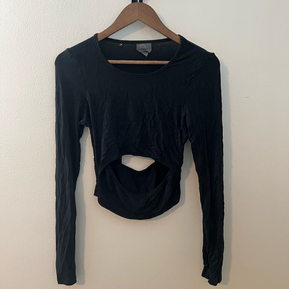 Gymshark Black Cutout Long Sleeve Top